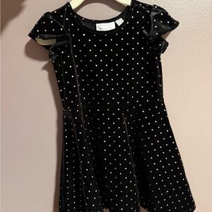 The Children's Place Elegant Black Dress with Gold Dots